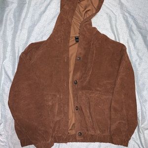 Drop Shoulder Lantern sleeve button up jacket